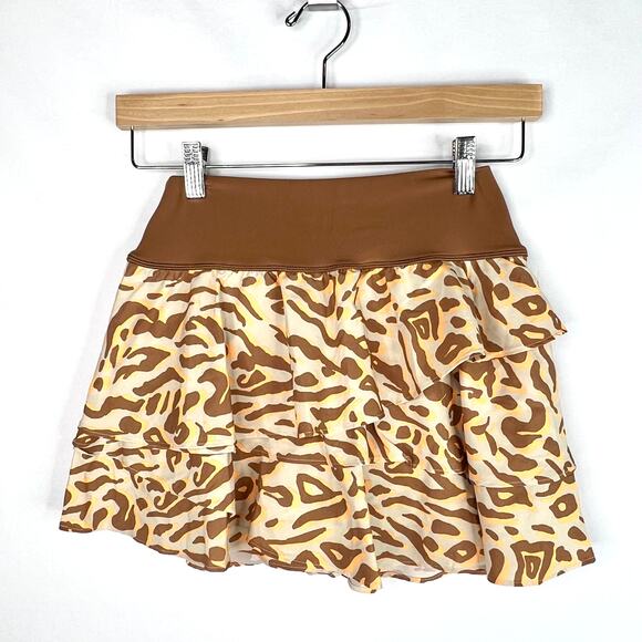 aerie Pants - Aerie Tiger Print Mini Ruffle Skort Small